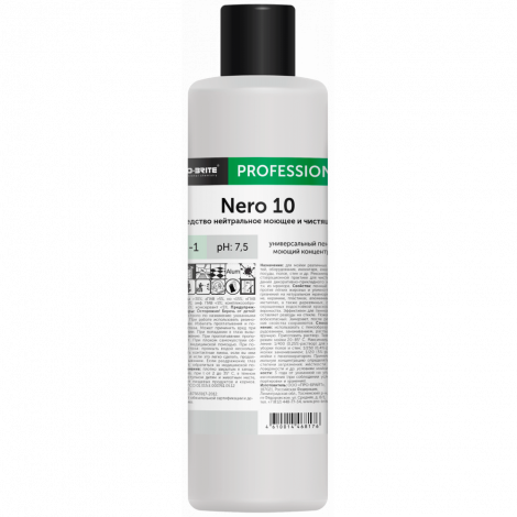 Пенный моющий концентрат для уборки твёрдых поверхностей - Pro-Brite Nero-10 1л