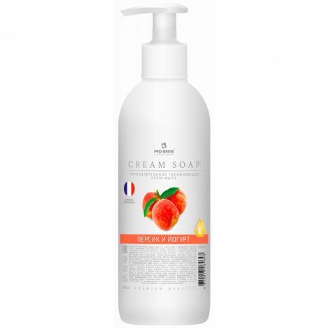Увлажняющее крем-мыло - Pro-Brite Cream Soap Персик и йогурт (Premium) 0,5л