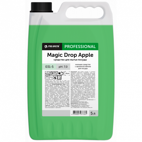 Средство с ароматом яблока для мойки посуды - Pro-Brite Magic Drop Apple 5л