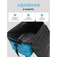 Сумка для клининга, инвентаря, косметики, универсальная, защита от влаги, небесно-голубая, до 15кг, 46x30x27см